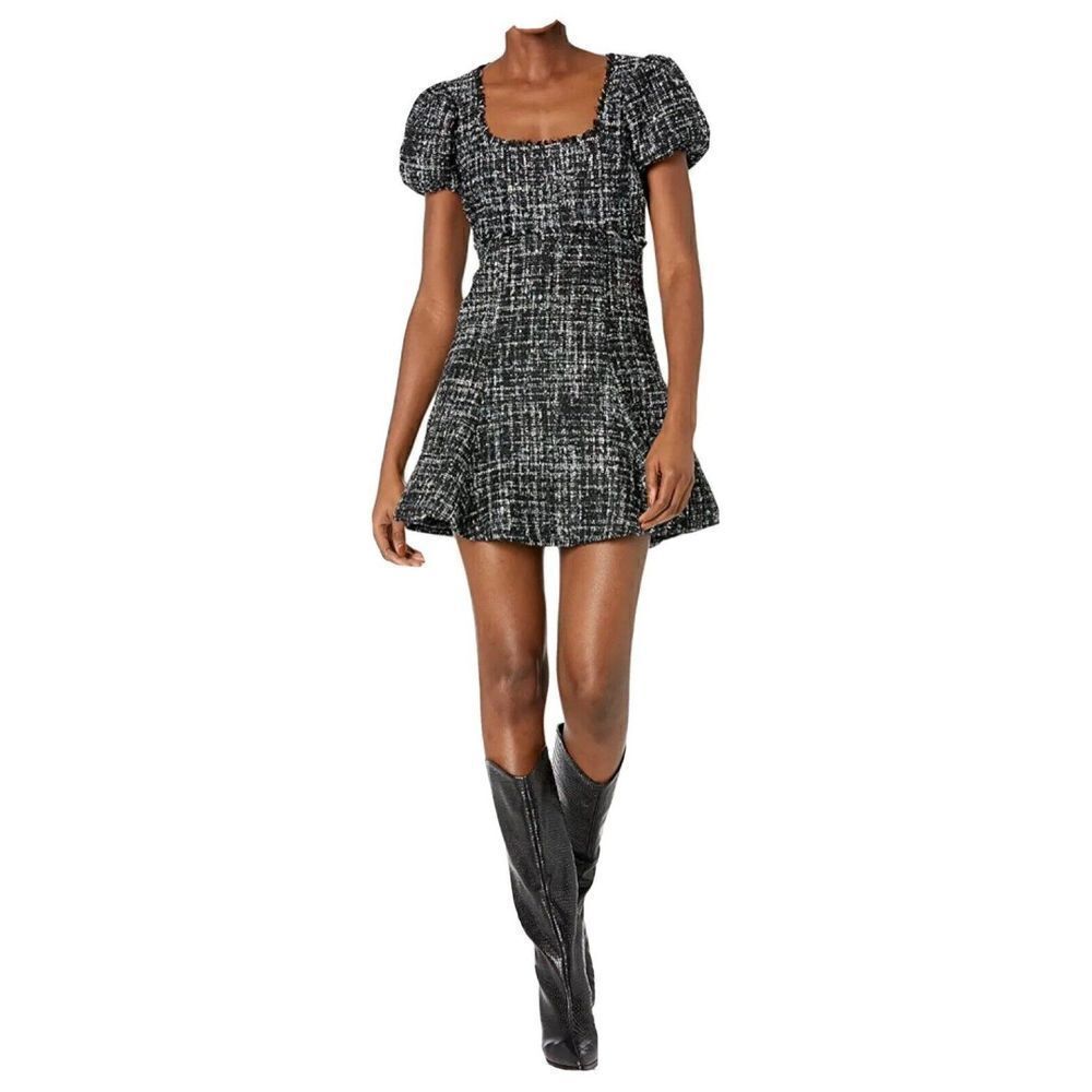NWT Likely Alessandra Puff Sleeve Tweed Fit & Flare Womens Dress Size 6